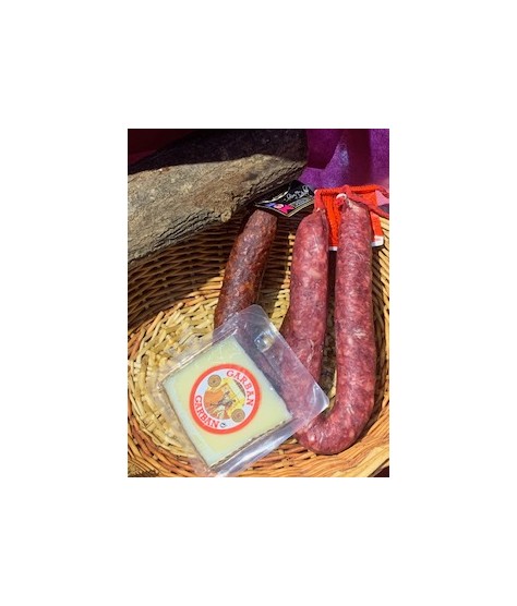 Lote 1 embutido de León : Chorizo extra curado +Salchichón extra+cuña queso curado